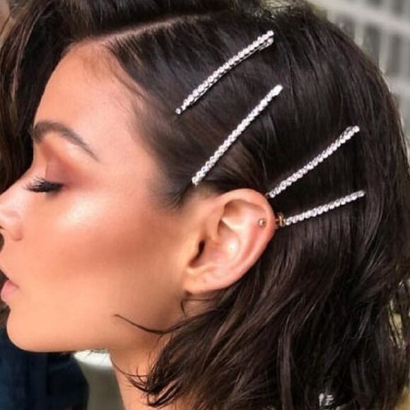 Accessories - Silver Rhinestone Hair Pins/ Clip